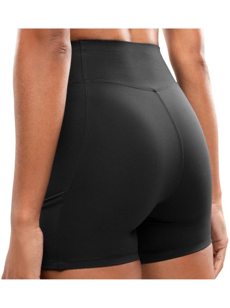 Mallas deportivas cortas mujer fitness mujer ganges Negro - Kiabi