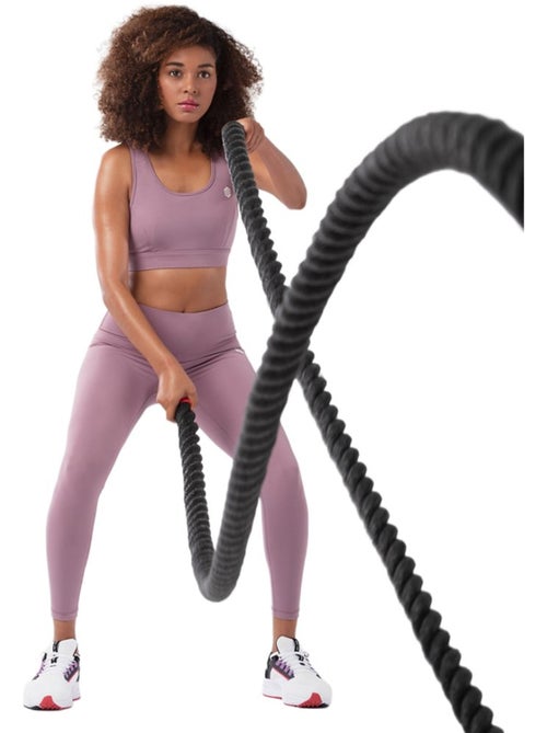Mallas deportivas de talle medio fitness mujer luxe - Kiabi