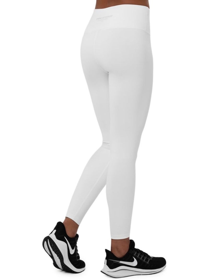 Mallas deportivas de talle medio fitness mujer run Blanco - Kiabi
