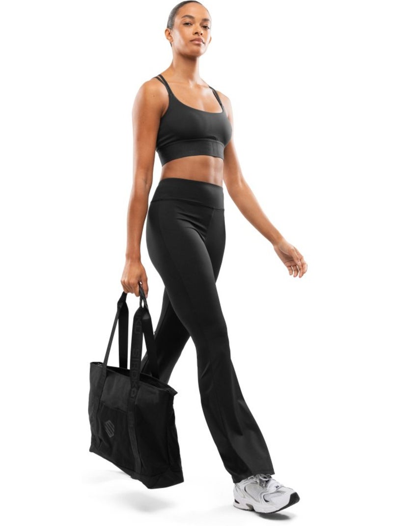 Mallas deportivas largas campana mujer fitness mujer icardi Negro - Kiabi