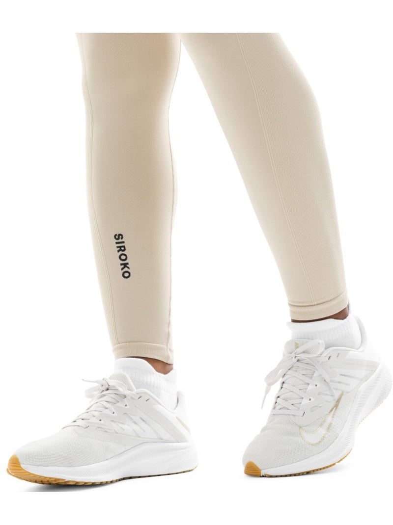 Mallas deportivas sin costuras mujer fitness mujer fearless Beige - Kiabi