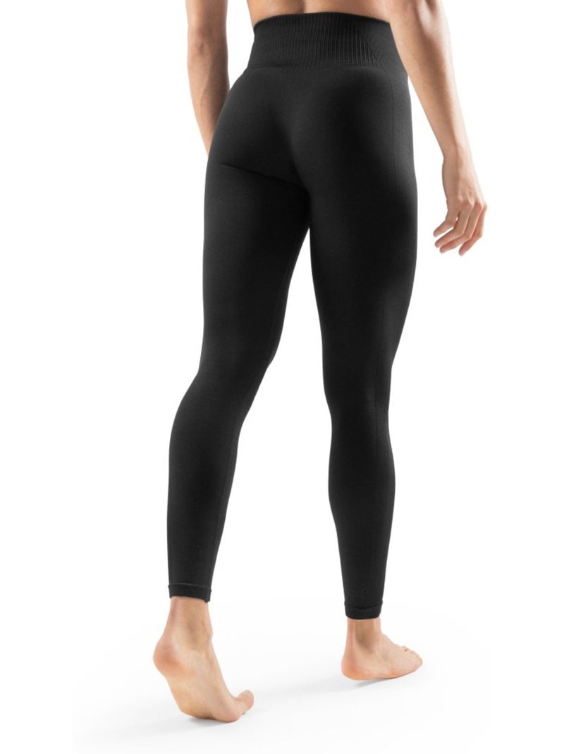 Mallas deportivas sin costuras mujer fitness mujer salem Negro - Kiabi