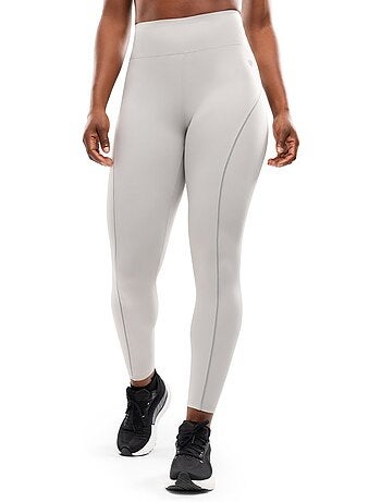 Mallas reflectantes largas running mujer fitness mujer lume light gray