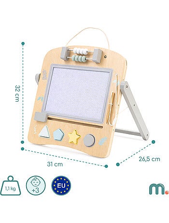 Mamabrum mini chevalet - pizarra educativa de madera 2 en 1 para niños