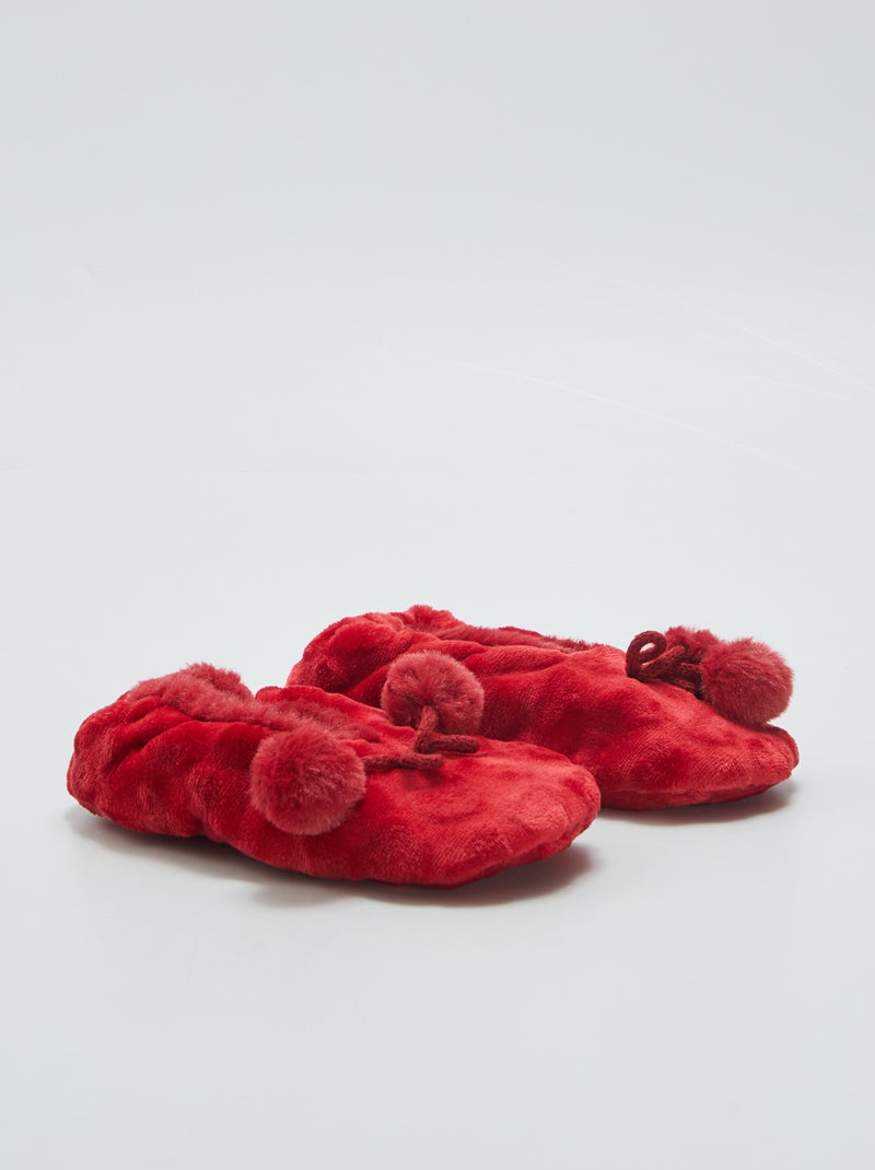 Manoletinas con forro ROJO - Kiabi