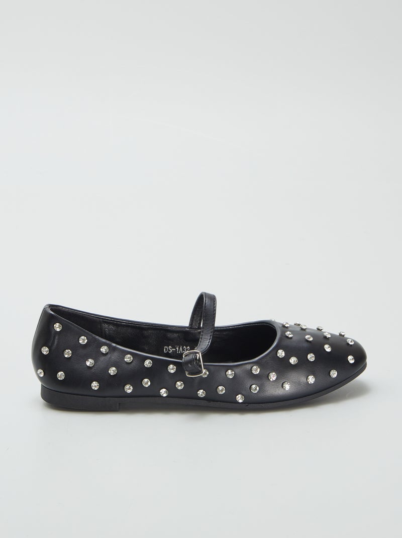 Manoletinas con strass NEGRO - Kiabi