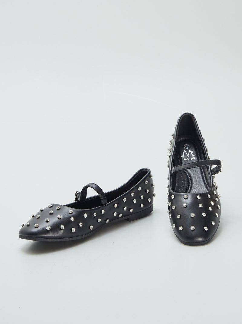 Manoletinas con strass NEGRO - Kiabi
