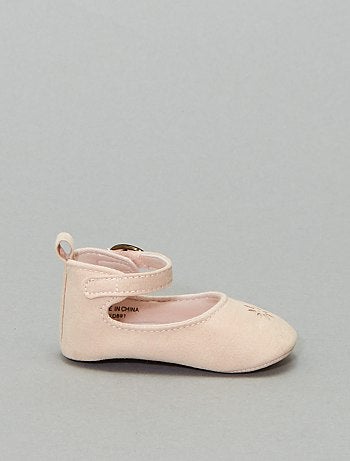 Manoletinas de antelina con tira - Kiabi