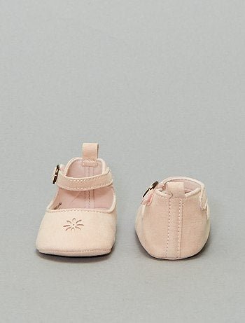 Manoletinas de antelina con tira - Kiabi