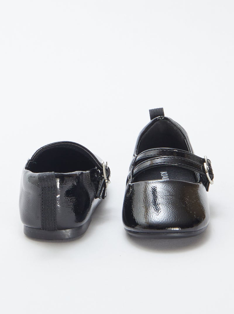 Manoletinas de charol negro - Kiabi