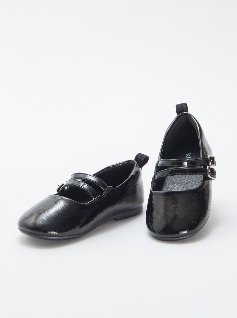 Manoletinas de charol negro - Kiabi