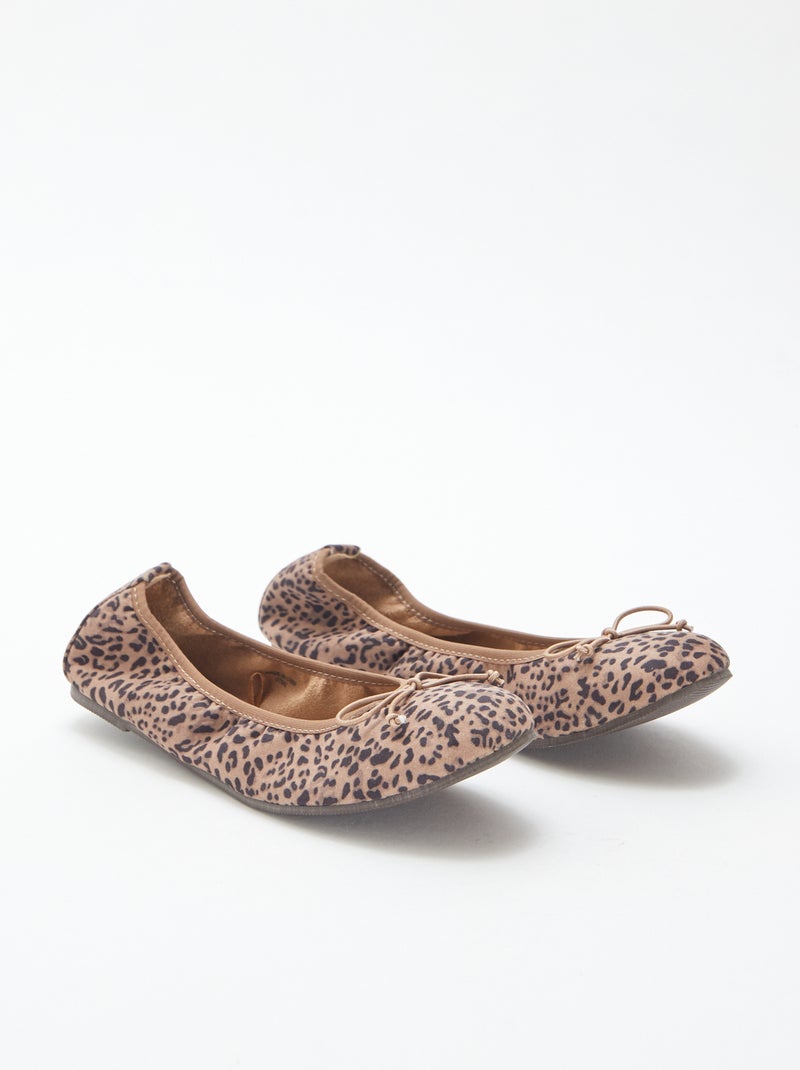Manoletinas de leopardo Marron - Kiabi