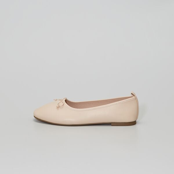 Manoletinas de material sintético Mujer talla 34 a 48 - crudo - Kiabi -  10,00€