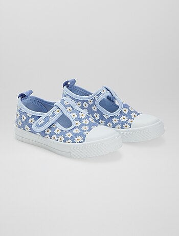 Manoletinas de tela con velcro