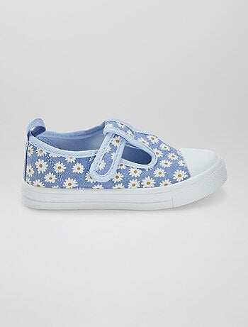Manoletinas de tela con velcro