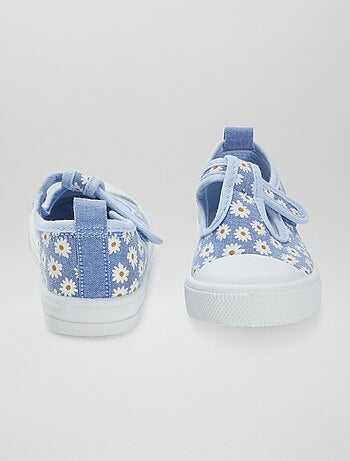 Manoletinas de tela con velcro