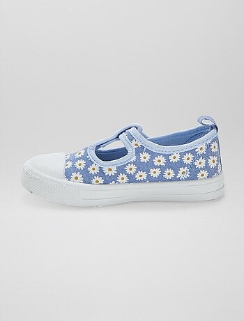 Manoletinas de tela con velcro