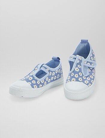Manoletinas de tela con velcro