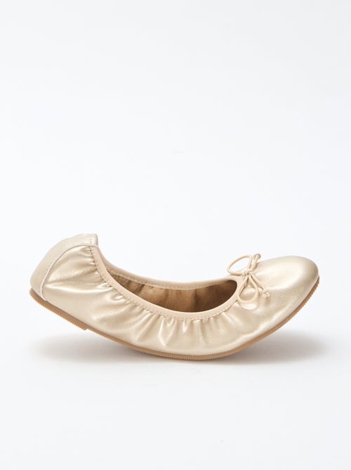 Manoletinas doradas - Kiabi