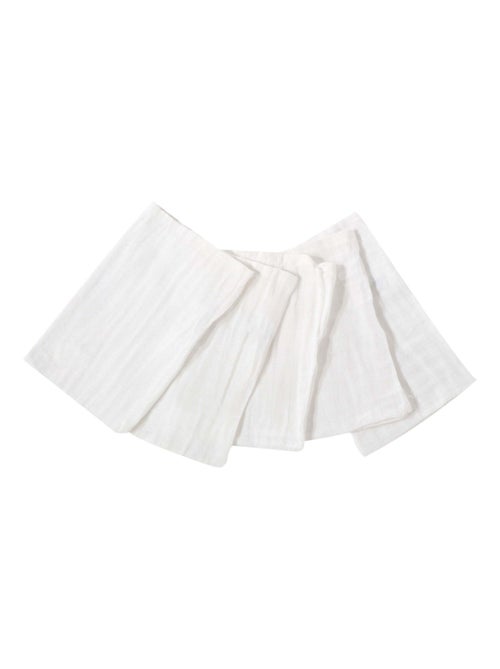 Manopla de baño de muselina de algodón - Kiabi Manopla de baño de muselina de algodón - Kiabi