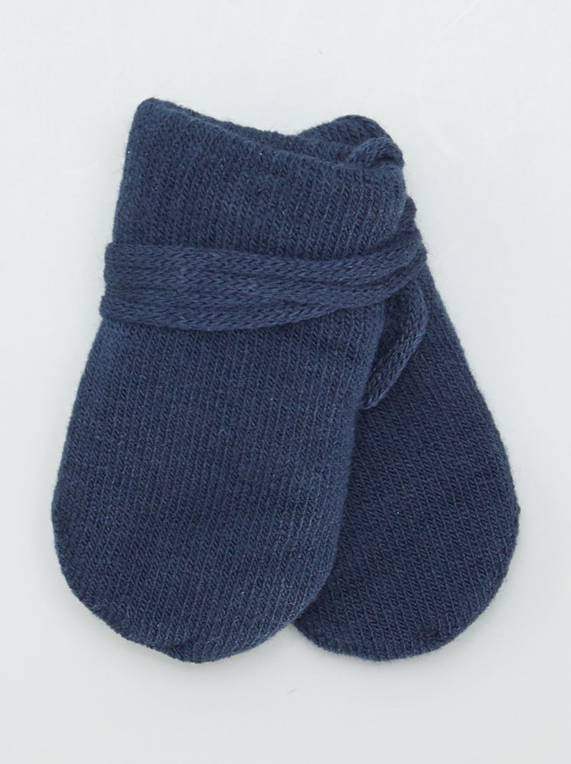 Manoplas con tiras azul - Kiabi