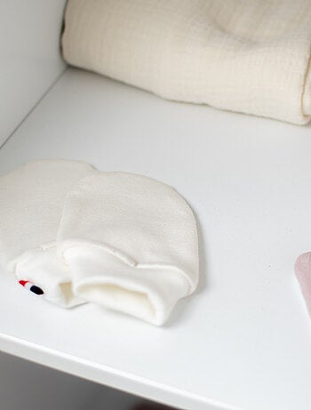 Manoplas para bebé antiarañazos algodón - SEVIRA KIDS