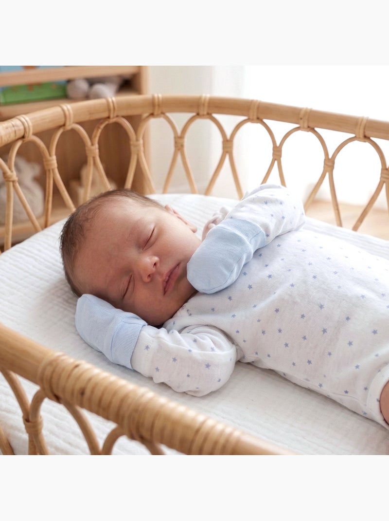 Manoplas para bebé antiarañazos algodón | SEVIRA KIDS Azul - Kiabi