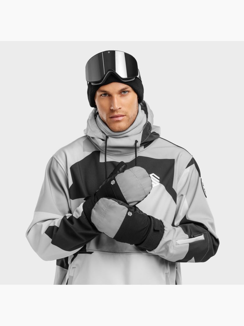 Manoplas térmicas esquí esquí y nieve hombre y mujer pitztal gray Negro - Kiabi