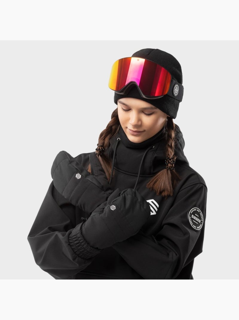 Manoplas térmicas esquí esquí y nieve hombre y mujer pitztal Negro - Kiabi