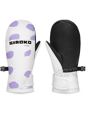 Manoplas térmicas esquí niños esquí y nieve niños y niñas polka dots