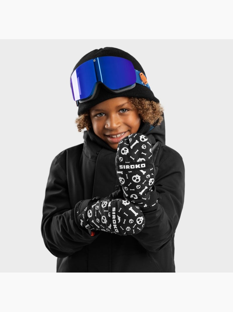 Manoplas térmicas esquí niños esquí y nieve niños y niñas spook Negro - Kiabi