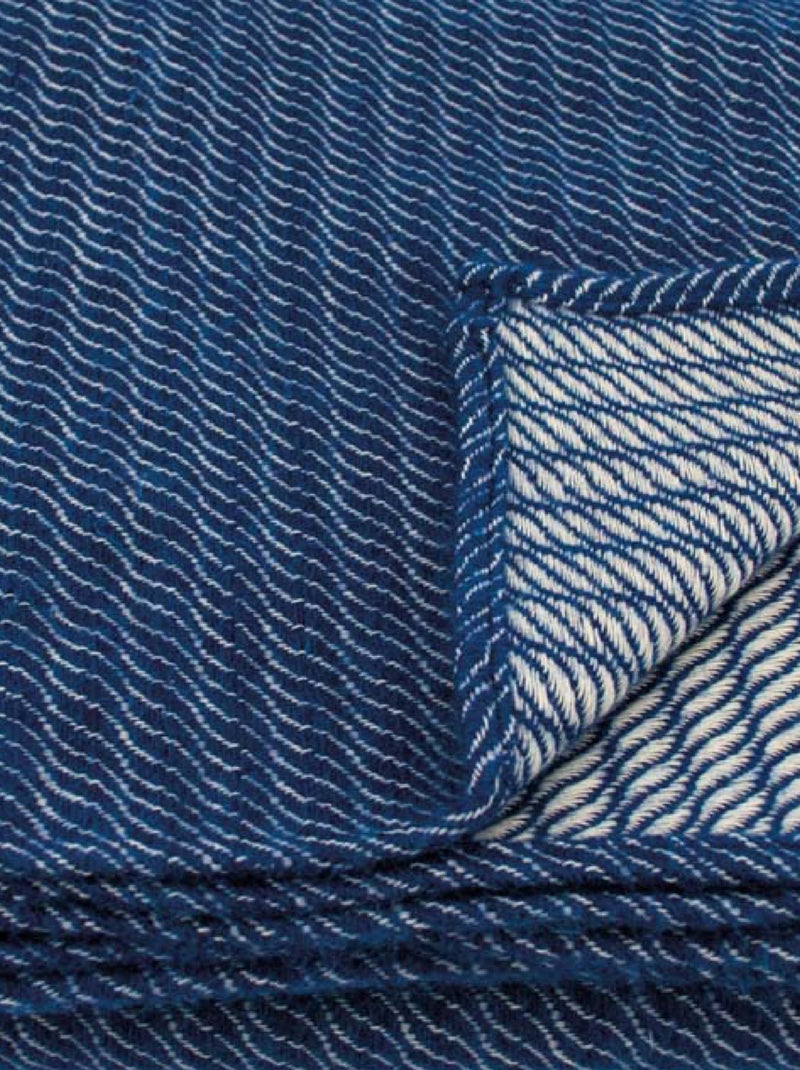 Manta 100% lana Azul oscuro - Kiabi