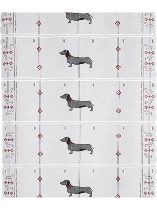 Manta ajustable bordada con motivos de teckels - Kiabi