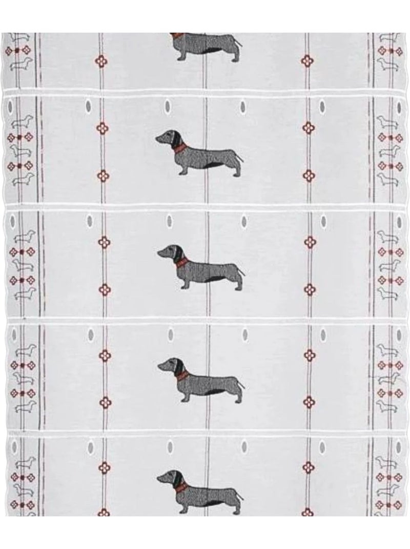 Manta ajustable bordada con motivos de teckels Blanco - Kiabi