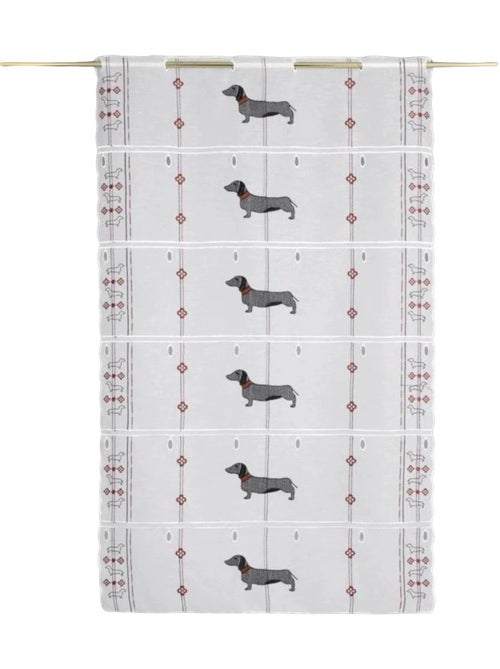 Manta ajustable bordada con motivos de teckels - Kiabi