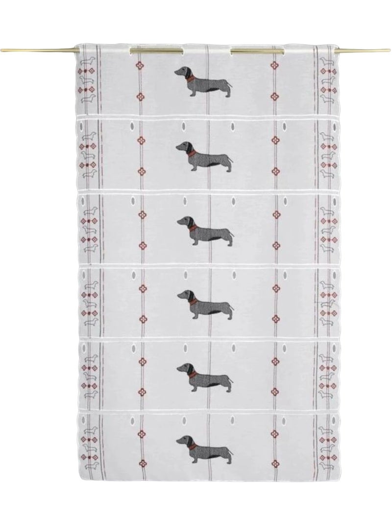 Manta ajustable bordada con motivos de teckels Blanco - Kiabi