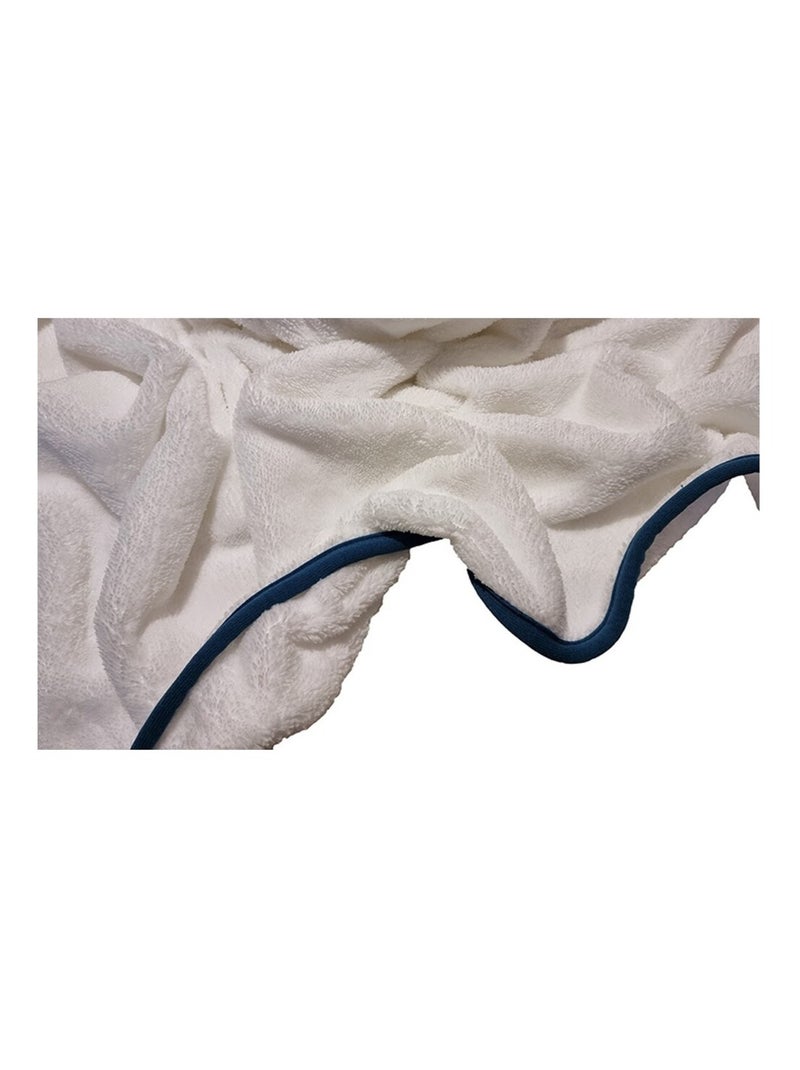 Manta blanca lisa para bebé Azul - Kiabi