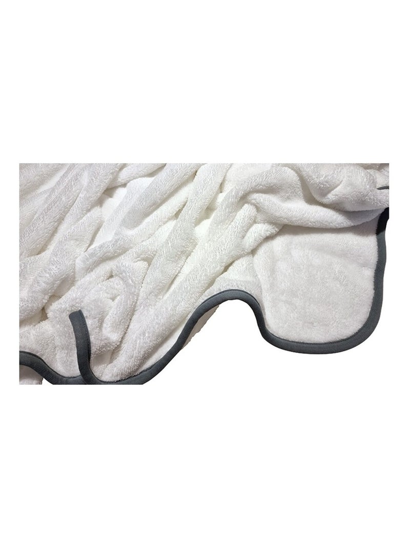 Manta blanca lisa para bebé Gris - Kiabi