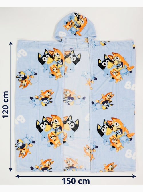 Manta con Capucha Franela Bluey & Bingo 120x150cm – All-Over – 100% Poliéster – Licencia Oficial - Kiabi Manta con Capucha Franela Bluey & Bingo 120x150cm – All-Over – 100% Poliéster – Licencia Oficial - Kiabi