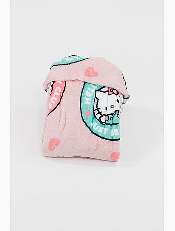 Manta con Capucha Franela Hello Kitty Club 120x150cm – Suave y Cálida – Licencia Oficial