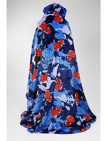 Manta con Capucha Franela Spider-Man Marvel 120x150cm – All-Over Camo – Licencia Oficial Marvel