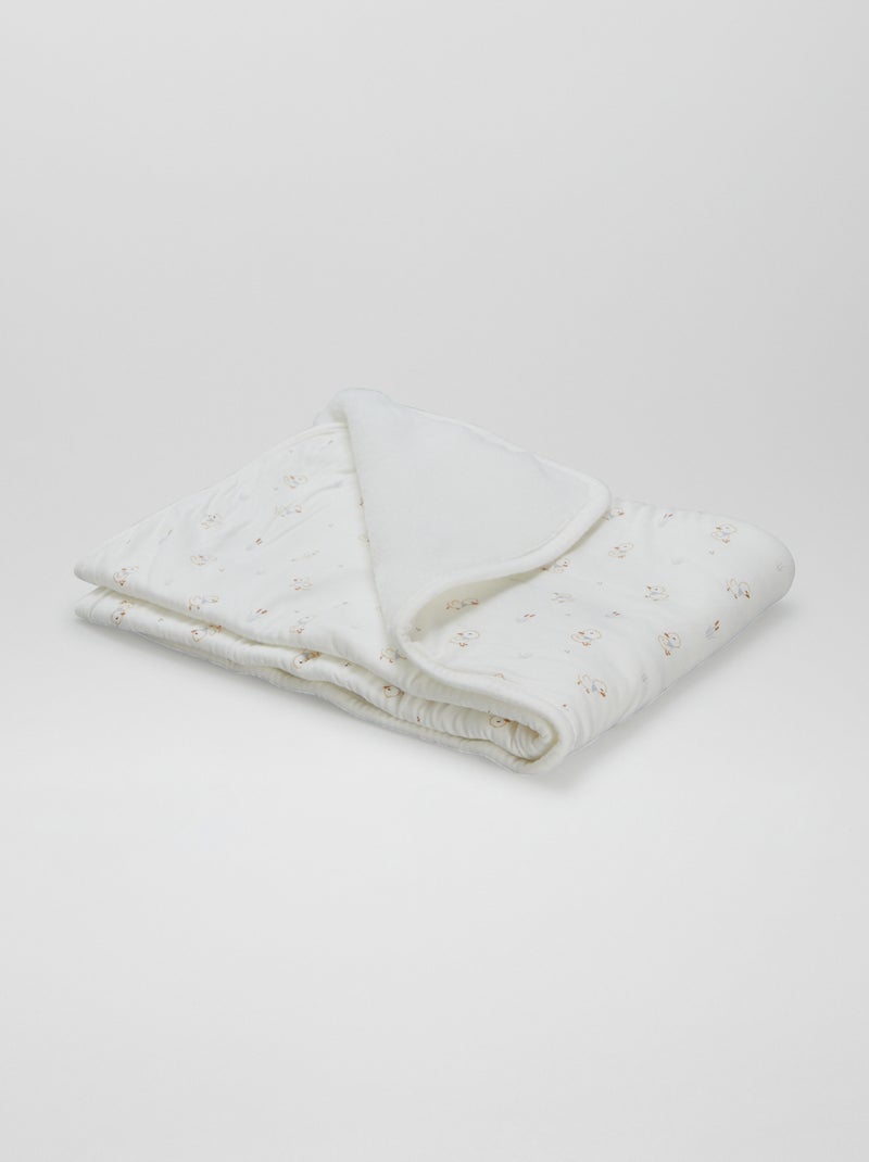 Manta con estampado BLANCO - Kiabi