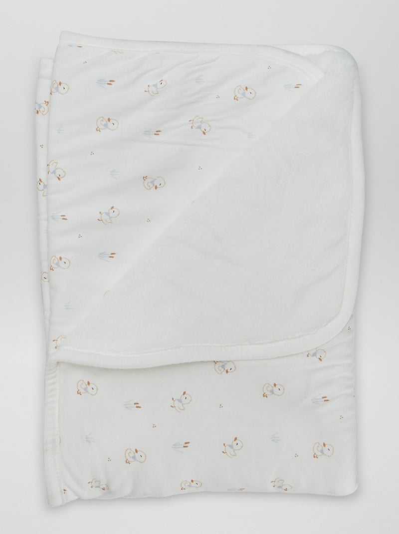 Manta con estampado BLANCO - Kiabi