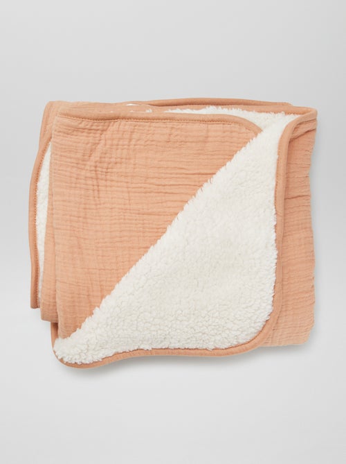 Manta con interior de tejido polar 80 x 100 cm - Kiabi