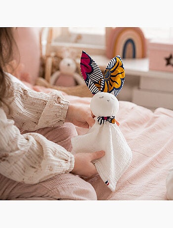 Manta conejito personalizable de muselina de algodón | SEVIRA KIDS