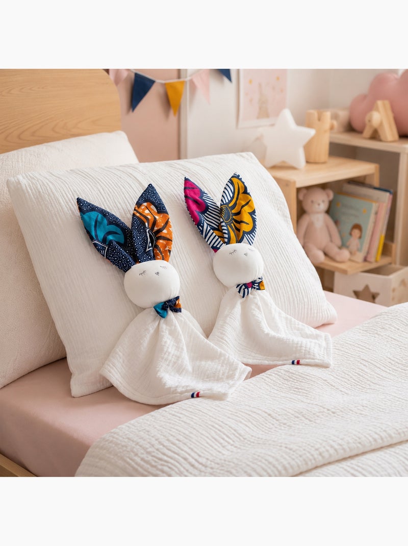 Manta conejito personalizable de muselina de algodón | SEVIRA KIDS Rojo - Kiabi