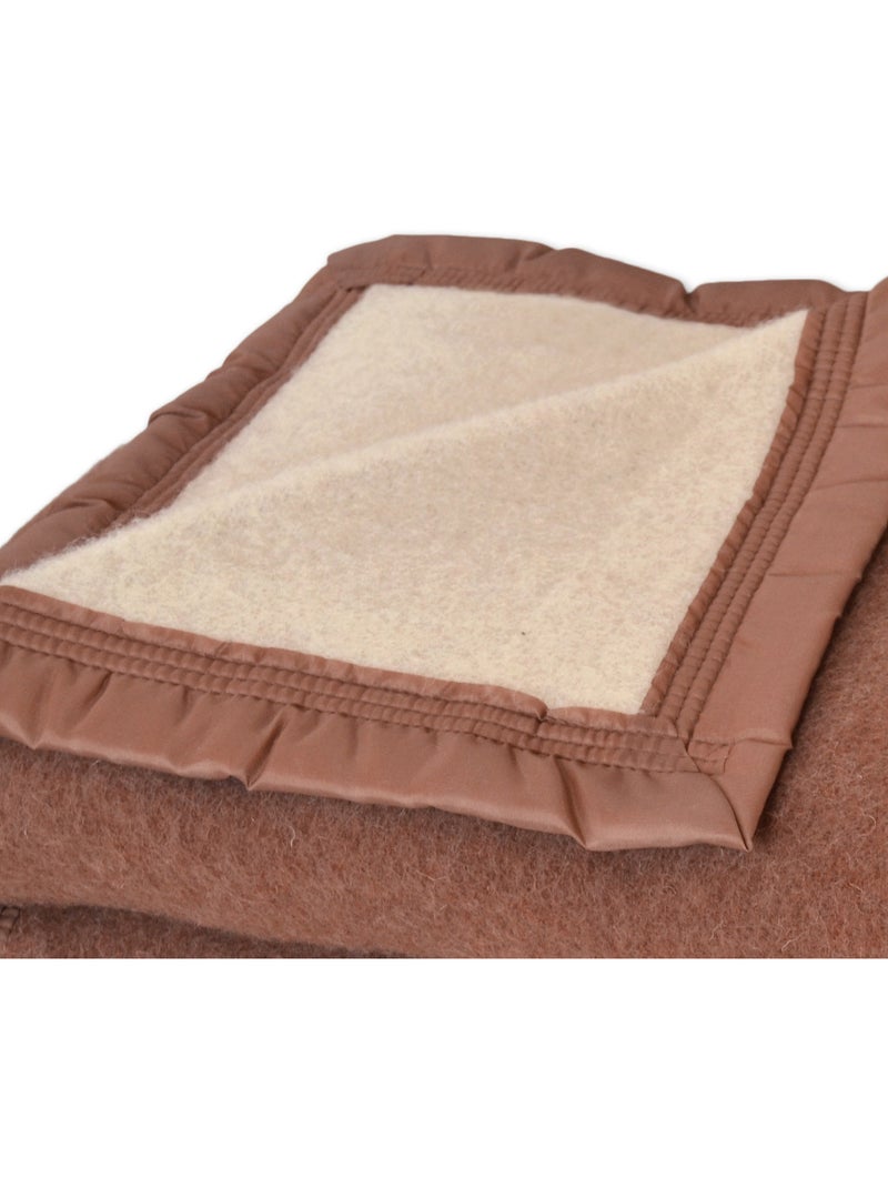 Manta de 100% pura lana virgen de 500 g/m² Beige arena - Kiabi