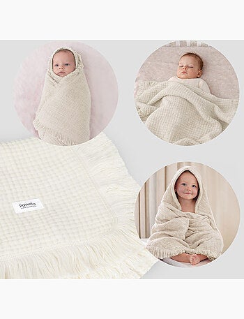 Manta de algodón - LIONELO - 70 x 100 cm - 100 % algodón - 280 g/m²