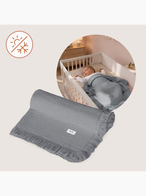 Manta de algodón - LIONELO - 70 x 100 cm - 100 % algodón - 280 g/m² - Kiabi