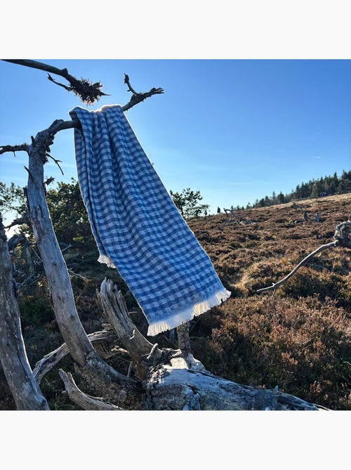 Manta de algodón jacquard de cuadros vichy - Kiabi